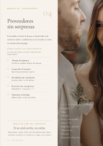 Página «Comparador y blindaje» de la guía Tu Boda Sin Caos